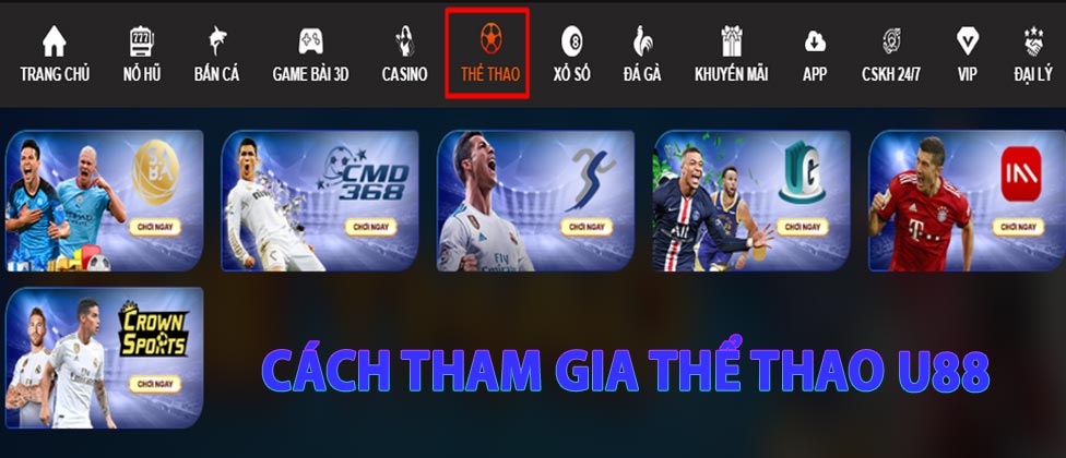 Cách tham gia thể thao u88